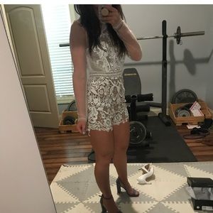White lace romper